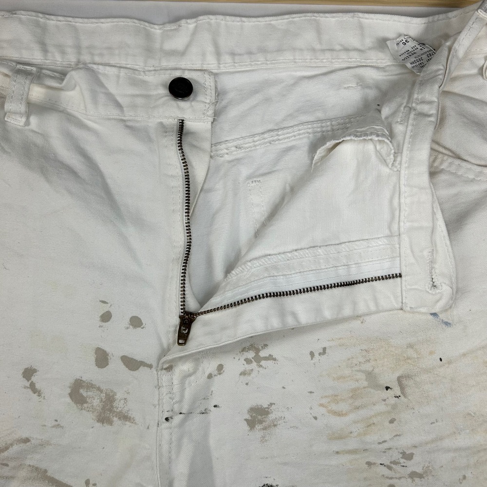 Dickies White Painter Carpenter Shorts Mens 36 Paint Splatter‎ Kelly-Moore - Picture 7 of 11